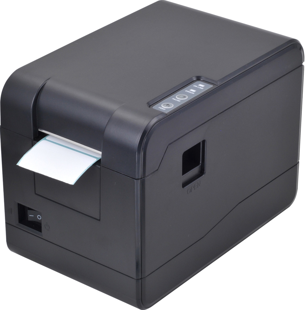 Etikettendrucker PXB23308 - Frontansicht mit Papier
